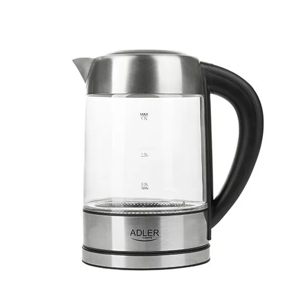 Tējkanna Adler AD 1247 Tērauda Pelēks Stikls 2200 W 1,7 L