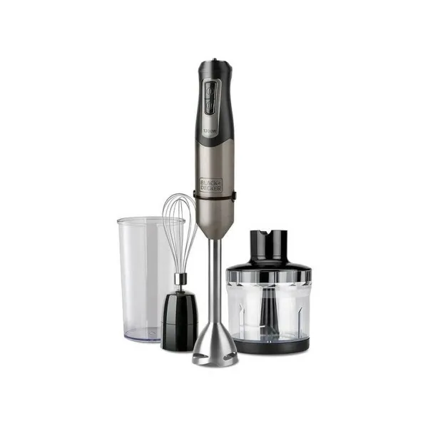 Daugiafunkcis rankinis plaktuvas su priedais Black & Decker ES9160140B Juoda Pilka Sidabras 1200 W