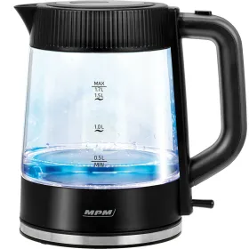 Vedenkeitin Mpm MCZ-117 Musta Läpinäkyvä Lasi 2200 W 1,7 L