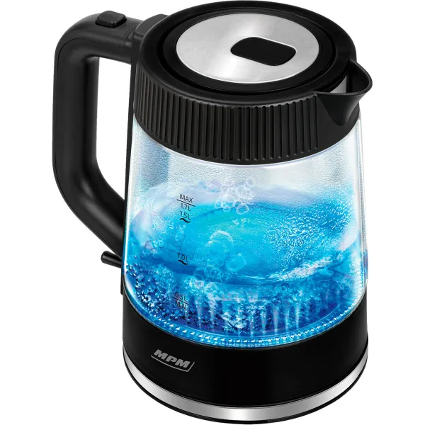 Чайник Mpm MCZ-117 Чёрный Прозрачный Cтекло 2200 W 1,7 L