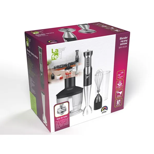 Trintuvas su indu Lafe BRK-003A Juoda Sidabras 800 W 600 ml 0,5 L