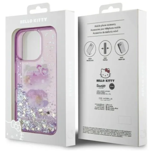 Hello Kitty Liquid Glitter 50TH Anniversary Party - Case for iPhone 16 Pro Max (purple)