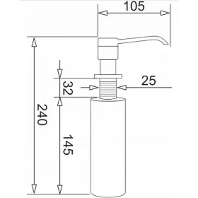 Ūdens Padeve Pyramis 028102701 Melns 300 ml