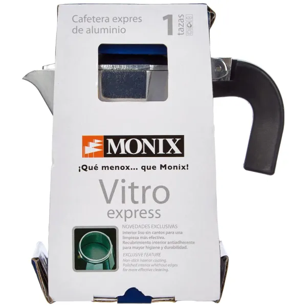 Vanhanaikainen Italialainen Mokkapannu Monix Braisogona_M620001 Teräs Alumiini 1 Kuppi