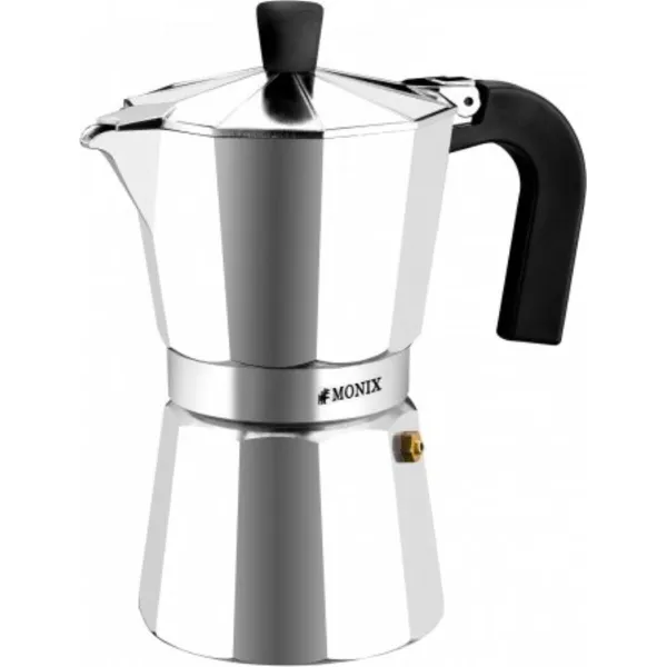Vanhanaikainen Italialainen Mokkapannu Monix M620006 Teräs Alumiini 6 Kupit