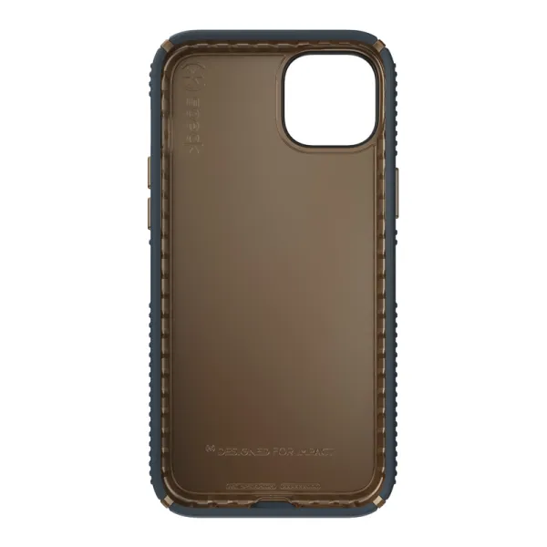 Speck Presidio2 Grip - Anti-slip iPhone 15 Plus / 14 Plus Case (Charcoal / Cool Bronze / Slate)
