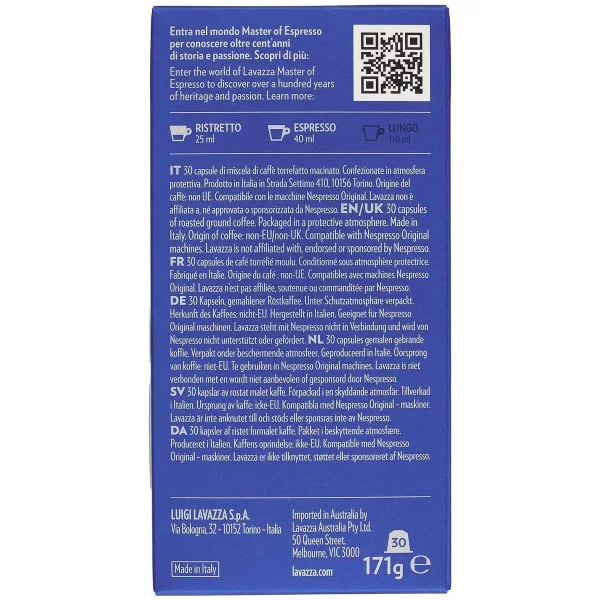 Kafijas Kapsulas Lavazza Crema e Gusto 30 Daudzums (30 gb.)