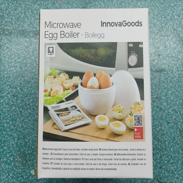 Mikroviļņu Krāsns Olu Vārītājs ar Recepšu Grāmatu Boilegg InnovaGoods