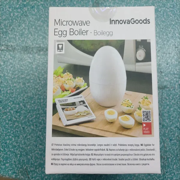 Kiaušinių viryklė mikrobangų krosnelei su receptų knyga Boilegg InnovaGoods