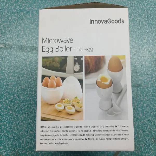 Kiaušinių viryklė mikrobangų krosnelei su receptų knyga Boilegg InnovaGoods