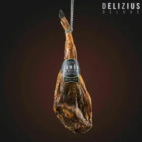 Вяленая нога Бейота и держатель для нарезки Delizius Deluxe