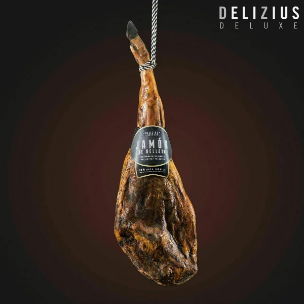Вяленая нога Бейота и держатель для нарезки Delizius Deluxe