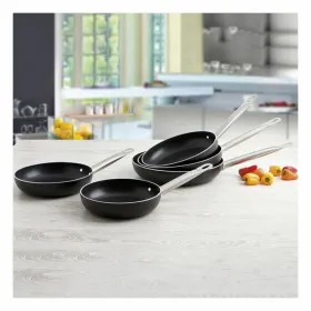Non-stick frying pan Quid Pro Chef Musta Metalli Teräs