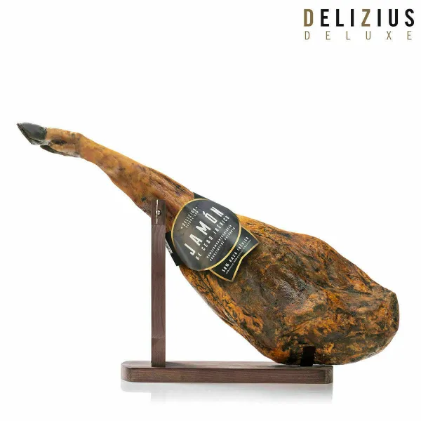 Вяленая нога Иберико и держатель для нарезки Delizius Deluxe