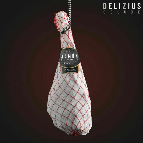 Вяленая нога Иберико и держатель для нарезки Delizius Deluxe