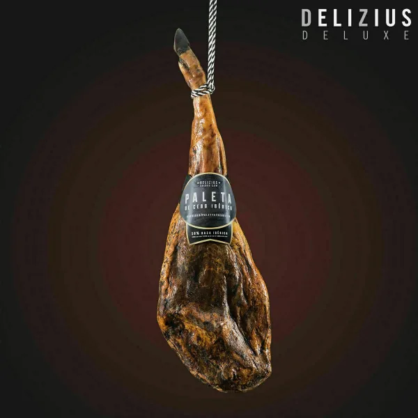 Iberijos grūdais maitinto kumpio mentės ir kumpio laikiklio rinkinys Delizius Deluxe