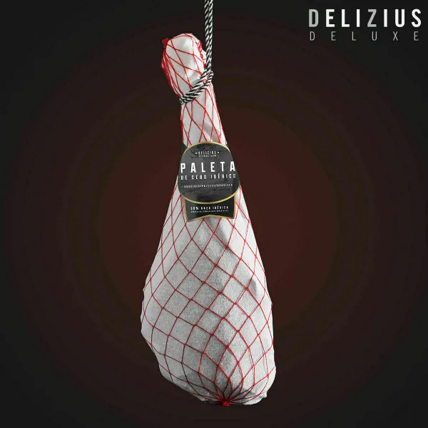 Iberijos grūdais maitinto kumpio mentės ir kumpio laikiklio rinkinys Delizius Deluxe