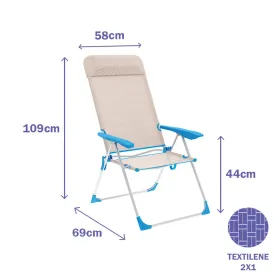 Kokkupandav Tool Marbueno Sinine Beež 69 x 109 x 58 cm