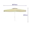Пляжный зонт Marbueno Balts Poliesters Alumīnijs Ø 270 cm