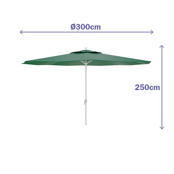 Skėtis nuo saulės Marbueno Žalia Poliesteris Plienas Ø 300 cm
