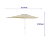 Пляжный зонт Marbueno Bēšs Poliesters Tērauds 200 x 300 cm