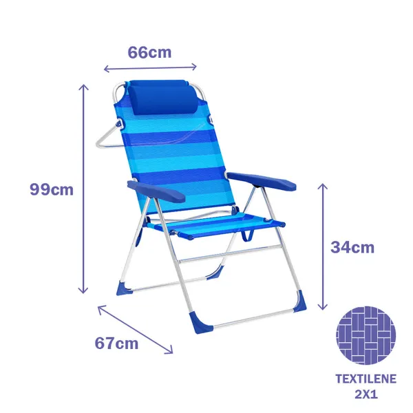 Folding Chair Marbueno Sininen 67 x 99 x 66 cm