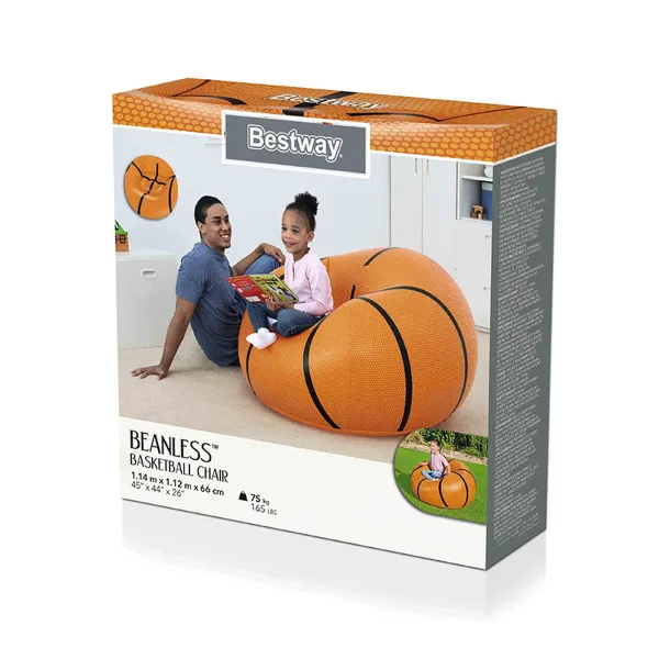 Piepūšamais baseina krēsls Bestway Oranžs 114 x 112 x 66 cm 112 x 114 x 66 cm Basketbols