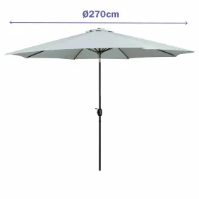 Marbueno Aurinkovarjo Teräs 8 Varrella D270 cm Polyesteri Valkoinen Puutarha