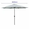 Marbueno Umbrella Steel 8 Ribs D300 cm Polyester White Garden, Pool, Terrace 10487