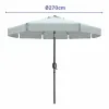 Marbueno Umbrella Steel 8 Ribs D300 cm Polyester White Garden, Pool, Terrace 10489