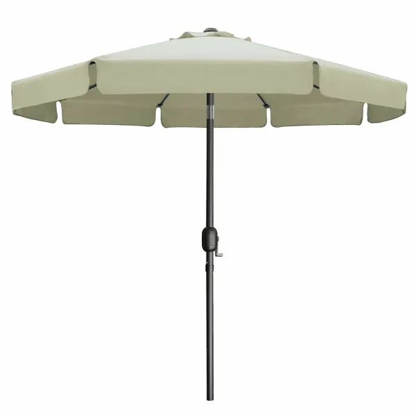 Marbueno Aurinkovarjo Teräs 8 Varsia D300 cm Polyesteri Beige Puutarha, Uima-allas 10490