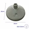 Marbueno Base Umbrella Round Plastic 38x38x14 cm 10L White Garden, Pool, Terrace 10502