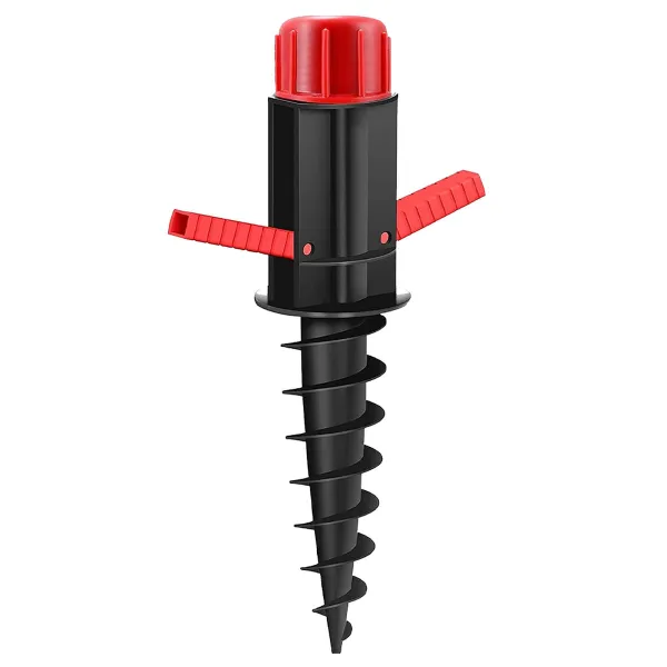 Marbueno Parasol Pincho Plástico Negro 37x6x6 cm Playa Jardín 10505