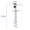 Marbueno Suction Parasol Spike Steel White 35.5x15x6 cm Beach and Garden 10506
