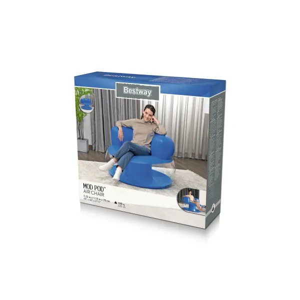 Bestway Ilmapatja Yksittäinen Monivärinen 112x112x70 cm Sisätiloihin 75138