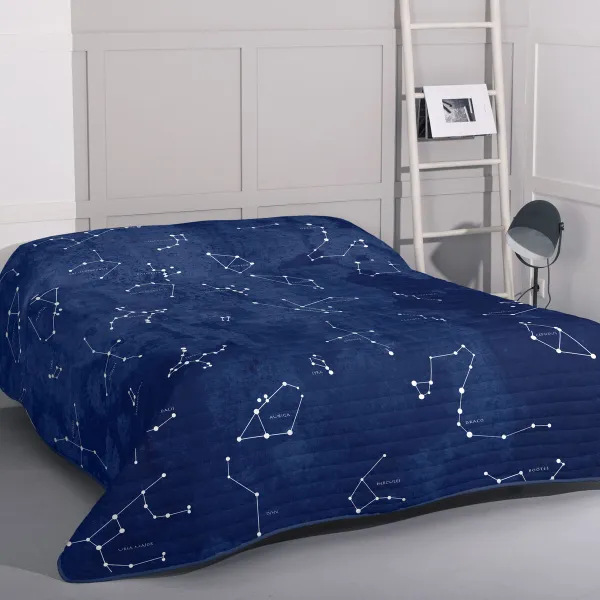 постельное покрывало HappyFriday Blanc Cosmos Разноцветный 180 x 260 cm