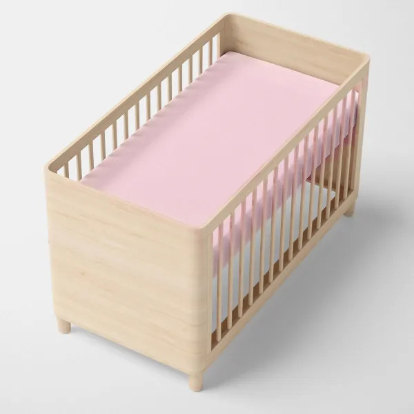Apakšējā lapa HappyFriday BASIC KIDS Gaiši Rozā 60 x 120 x 14 cm