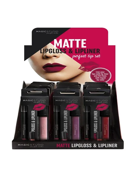 Make-Up Set Magic Studio Matte Lipgloss & Lipliner (2 pcs)