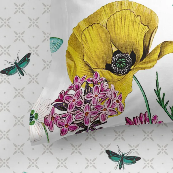 Fitted bottom sheet HappyFriday Birds of paradise Multicolour 140 x 200 x 32 cm