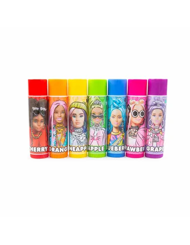 Coloured Lip Balm Barbie Children's 7 Pieces