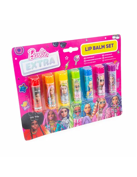 Coloured Lip Balm Barbie Children's 7 Pieces