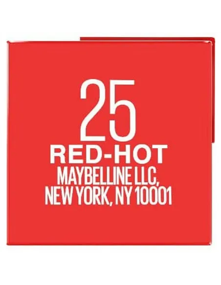 shimmer lipstick Maybelline SuperStay 25-red-hot