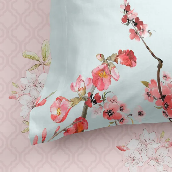 Fitted sheet HappyFriday Chinoiserie Multicolour 200 x 200 x 32 cm
