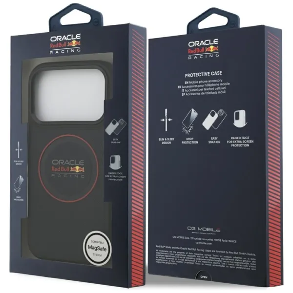 Red Bull Meshed Red Ring & Metal Buttons MagSafe - iPhone 17 Pro Case (Navy Blue)