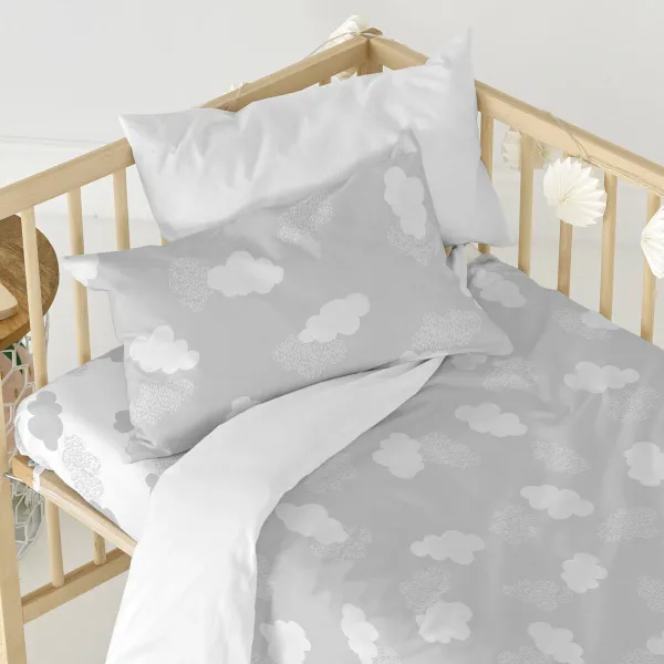 Apakšējā lapa HappyFriday Basic Clouds Pelēks 60 x 120 x 14 cm