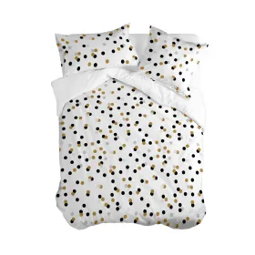 Nordic cover HappyFriday Blanc Golden dots Multicolour 220 x 220 cm