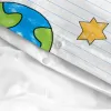 Duvet cover set HappyFriday Mr Fox Space Rocket Multicolour 2 Pieces