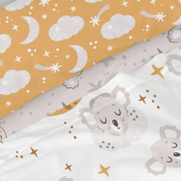 Antklodės užvalkalas be užpildo HappyFriday Moshi Moshi Baby koala Spalvotas Lova 80/90 2 Dalys