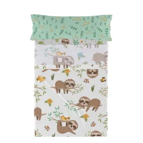 Antklodės užvalkalas be užpildo HappyFriday Moshi Moshi Happy sloth Spalvotas Lova 80/90 2 Dalys