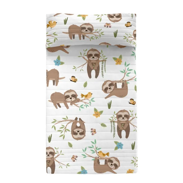постельное покрывало HappyFriday Moshi Moshi Разноцветный 180 x 260 cm Ленивый медведь